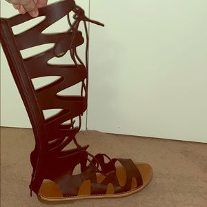 Gladiator knee high sandals